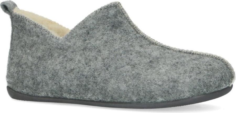 Manfield Dames Licht grijze pantoffels