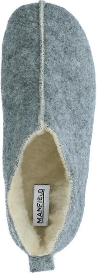 Manfield Dames Licht grijze pantoffels - Foto 7
