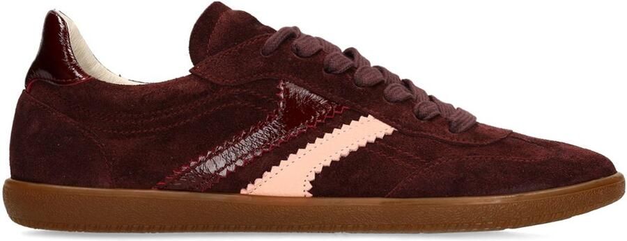 Manfield Dames Paarse suède sneakers