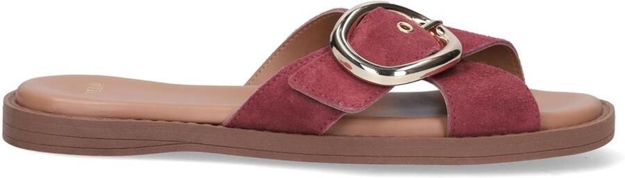 Manfield Dames Rode suède slippers - Foto 4