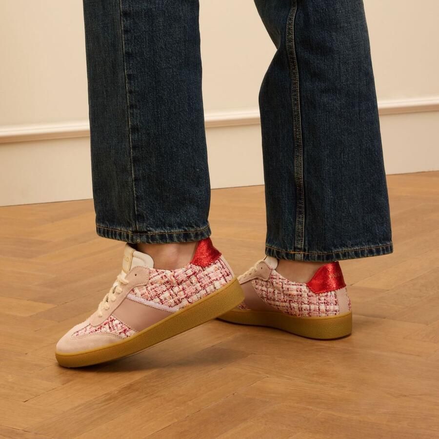 Manfield Dames Roze bouclé sneakers - Foto 2