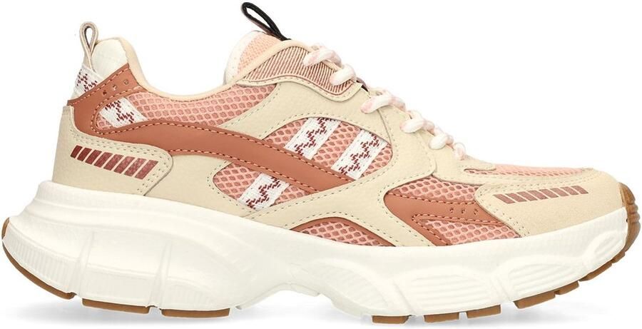 Manfield Dames Roze mesh sneakers