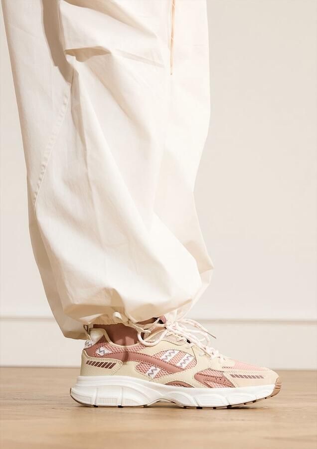 Manfield Dames Roze mesh sneakers