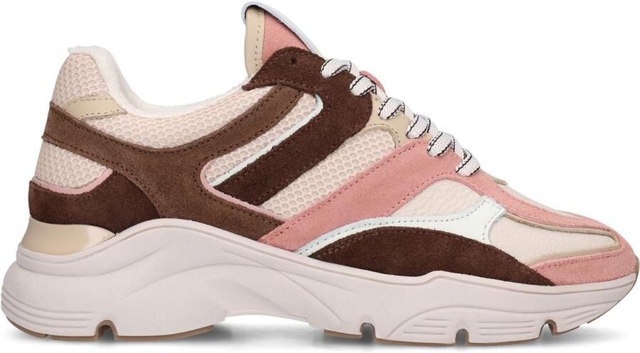 Manfield Dames Roze suède sneakers