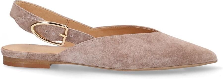 Manfield Dames Taupe suède slingbacks