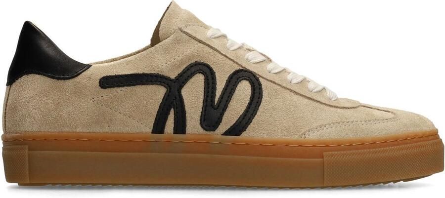 Manfield Dames Taupe suède sneakers