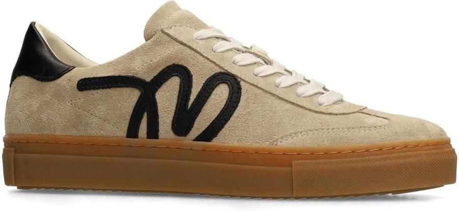 Manfield Dames Taupe suède sneakers