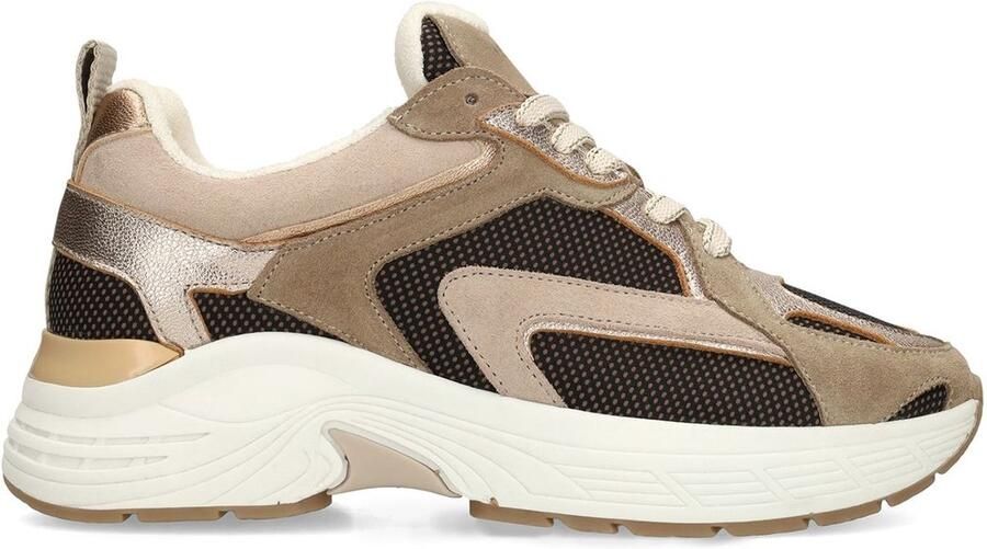 Manfield Dames Taupe suède sneakers