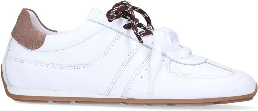 Manfield Dames Witte leren sneakers