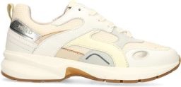 Manfield Dames Witte leren sneakers