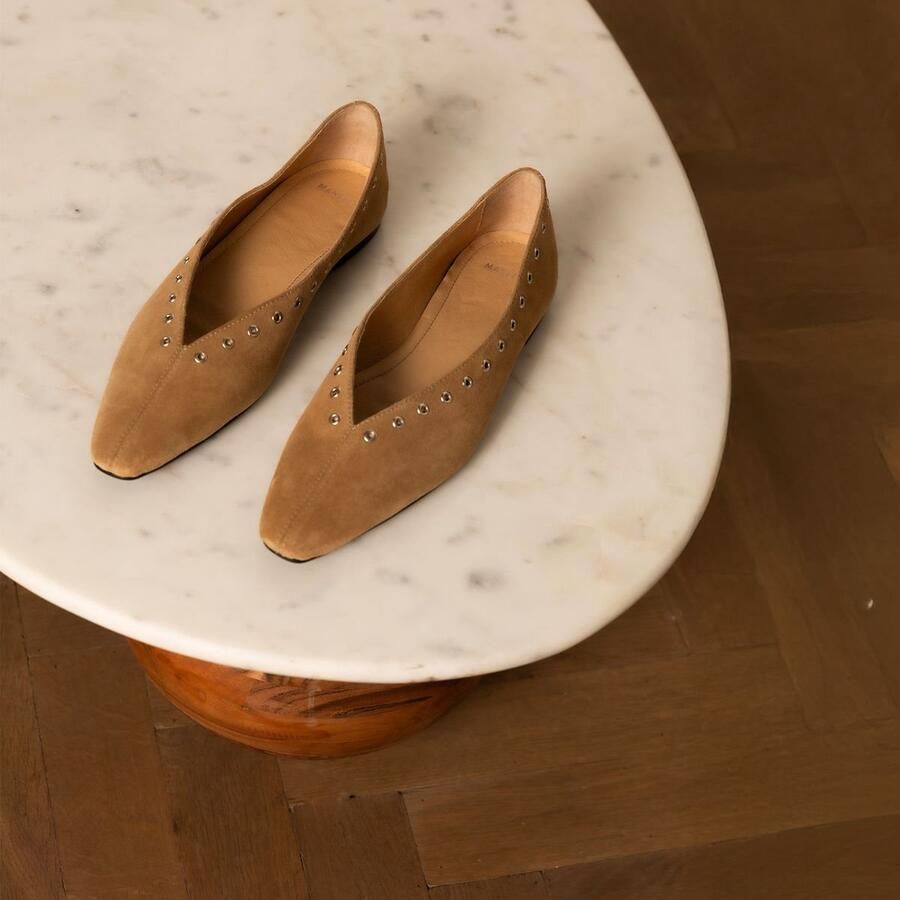 Manfield Dames x Marlien Cognac suède loafers