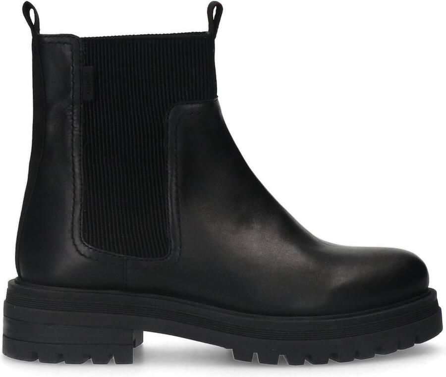 Manfield Dames Zwarte leren chelsea boots - Foto 2
