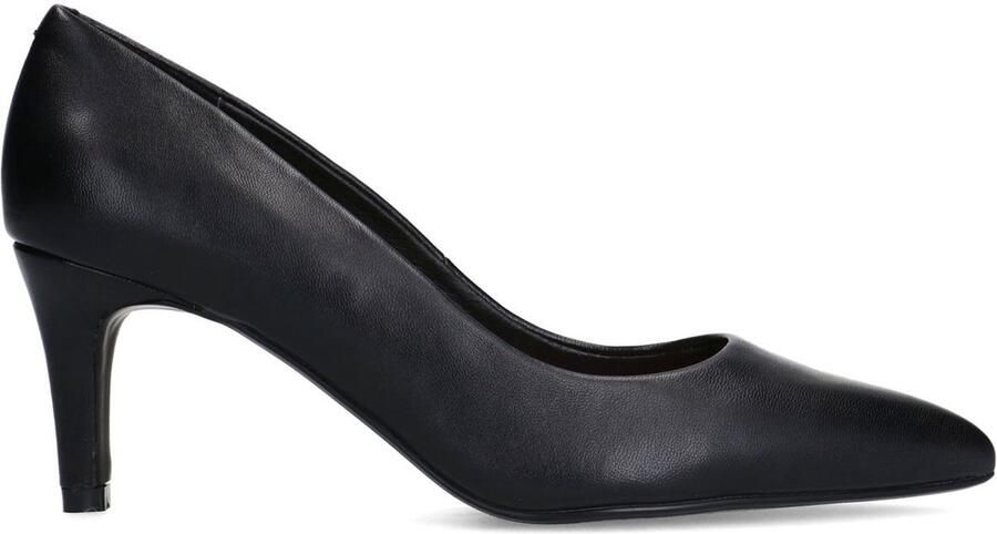 Manfield Dames Zwarte leren pumps