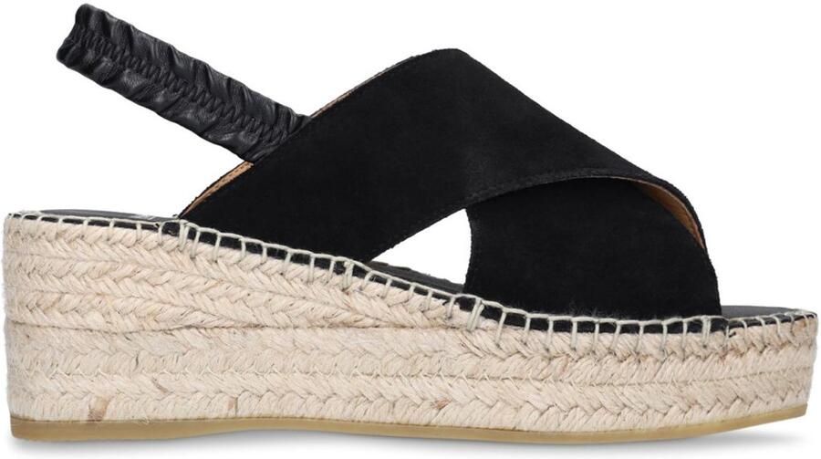 Manfield Dames Zwarte suède sleehakken