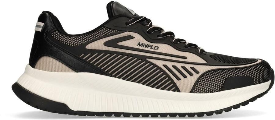 Manfield Heren Beige leren sneakers