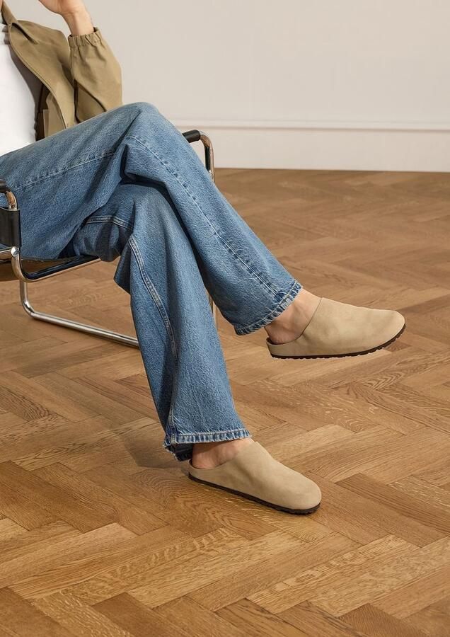 Manfield Heren Beige suède instappers - Foto 4