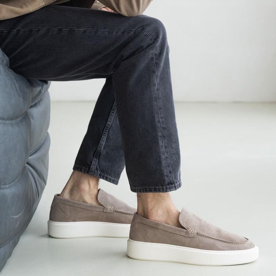 Manfield Heren Beige suède loafers - Foto 2