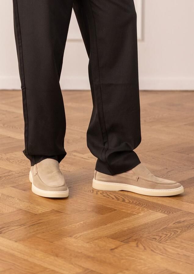 Manfield Heren Beige suède loafers