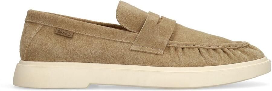 Manfield Heren Beige suède loafers