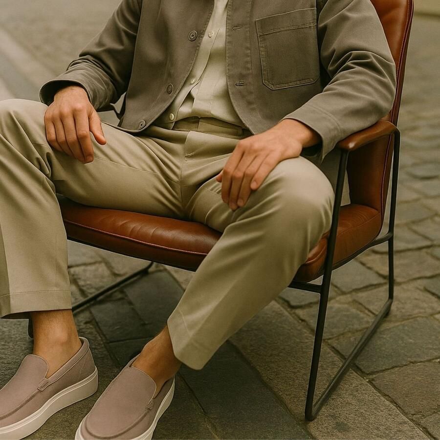 Manfield Heren Beige suède loafers - Foto 2