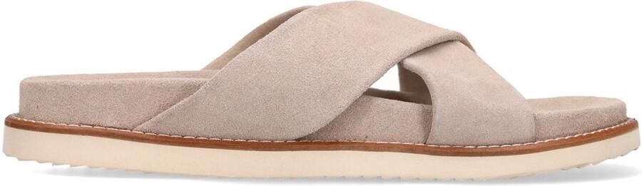 Manfield Heren Beige suède slippers