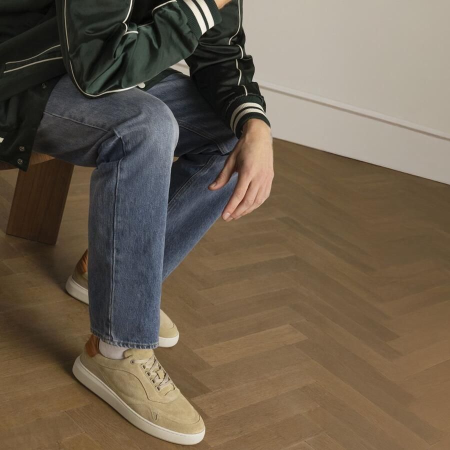 Manfield Heren Beige suède sneakers - Foto 2