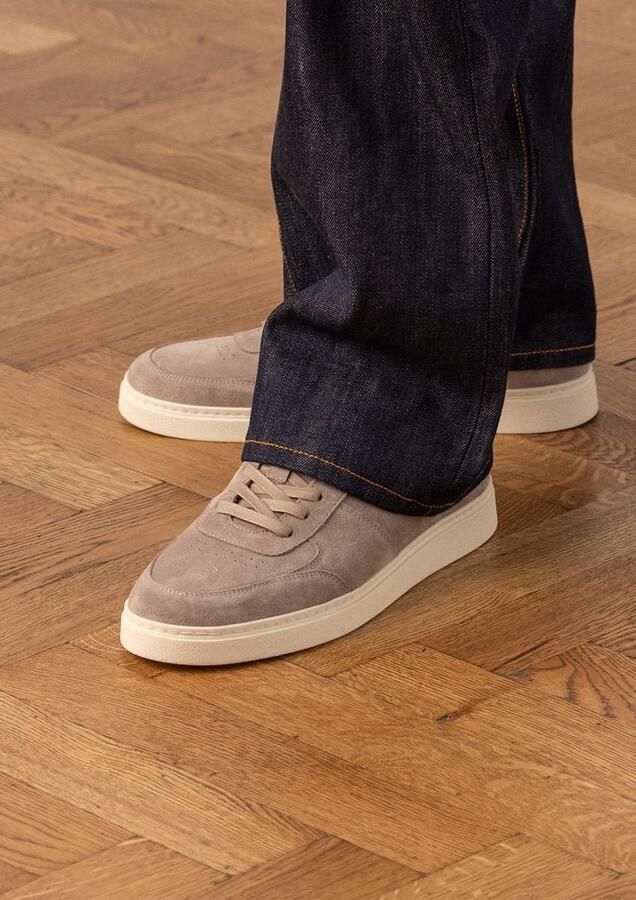 Manfield Heren Beige suède sneakers