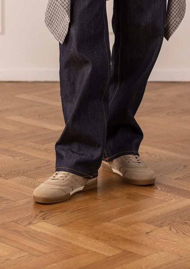 Manfield Heren Beige suède sneakers