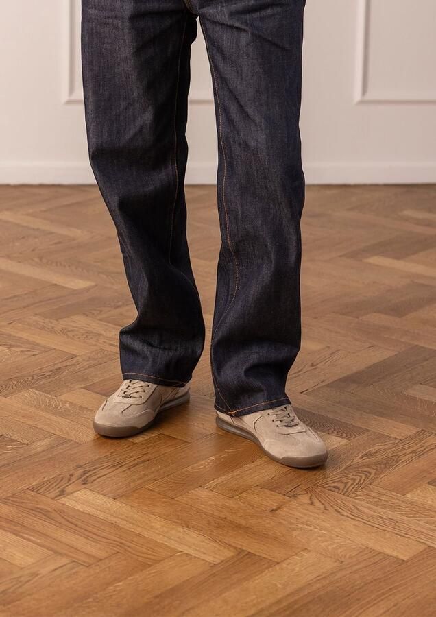 Manfield Heren Beige suède sneakers