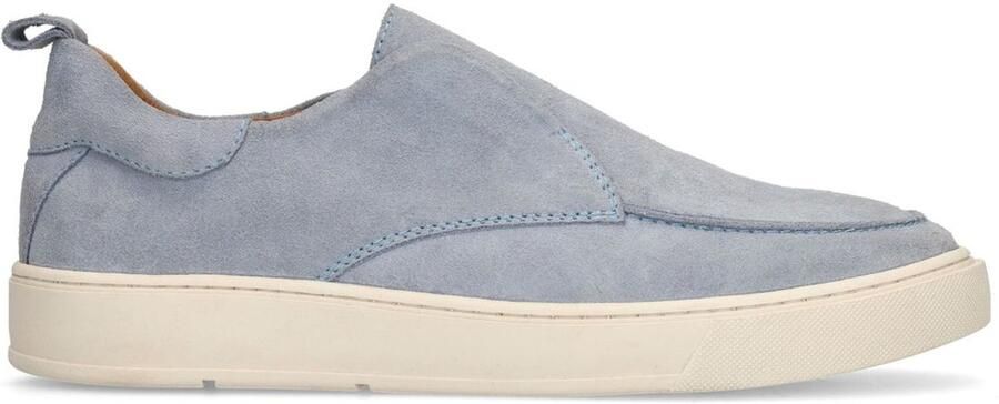 Manfield Heren Blauwe suède loafers