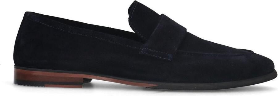 Manfield Heren Blauwe suède loafers - Foto 2