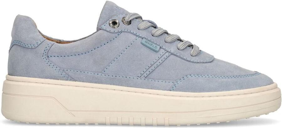 Manfield Heren Blauwe suède sneakers