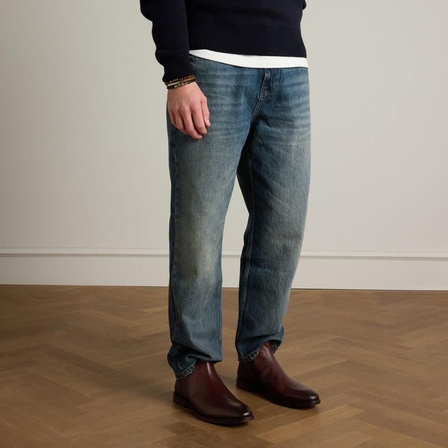 Manfield Heren Bruine leren Chelsea boots - Foto 4