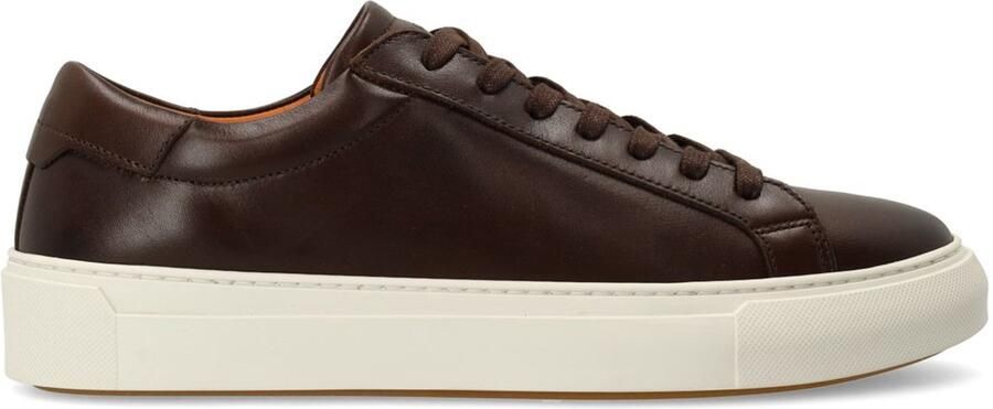 Manfield Heren Bruine leren sneakers