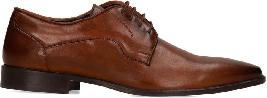 Manfield Heren Bruine leren veterschoenen
