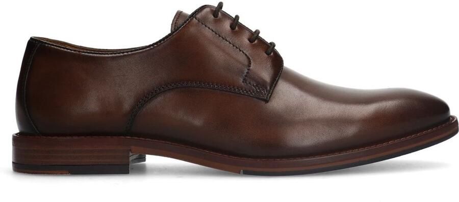Manfield Heren Bruine leren veterschoenen - Foto 1