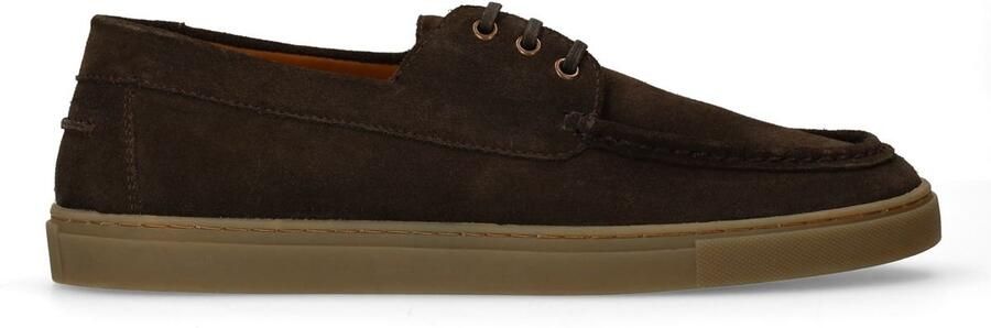 Manfield Heren Bruine suède veterschoenen