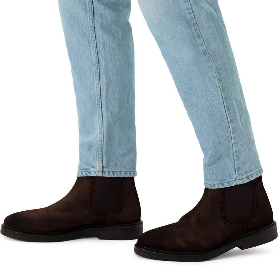 Manfield Heren Bruine suède chelsea boots