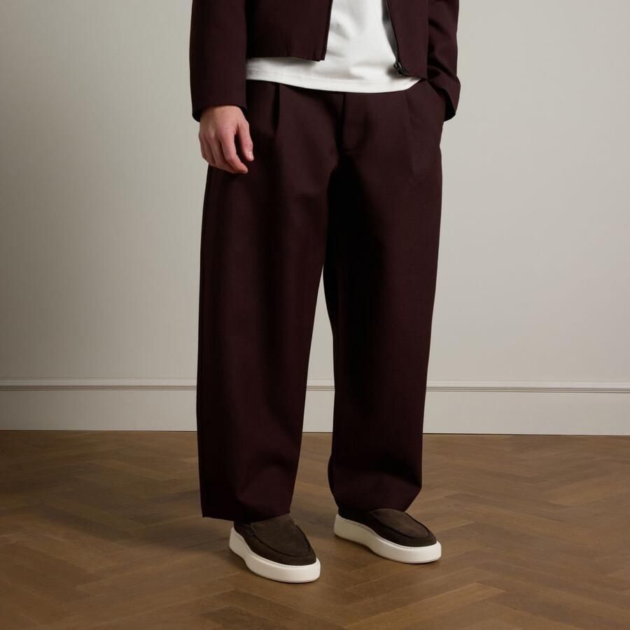 Manfield Heren Bruine suède loafers