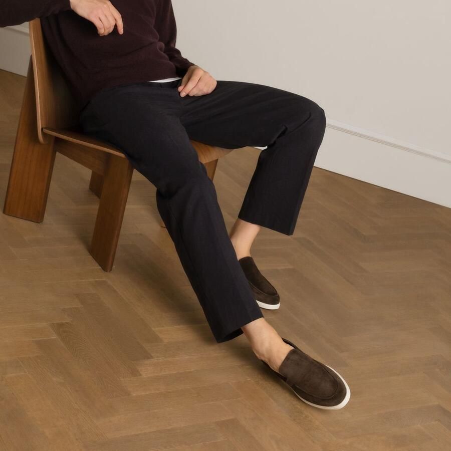 Manfield Heren Bruine suède loafers - Foto 2