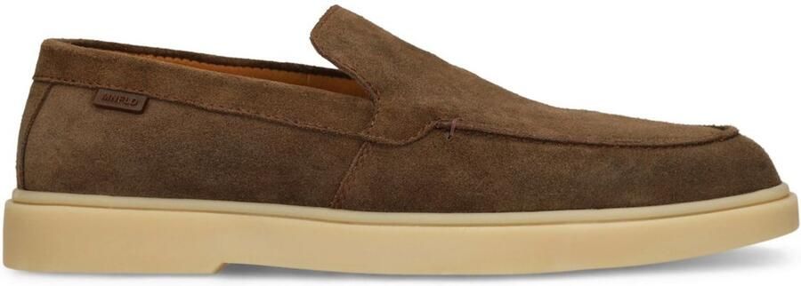 Manfield Heren Bruine suède loafers