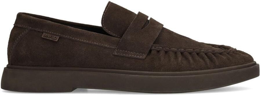 Manfield Heren Bruine suède loafers