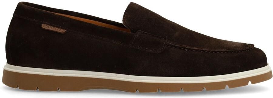 Manfield Heren Bruine suède loafers