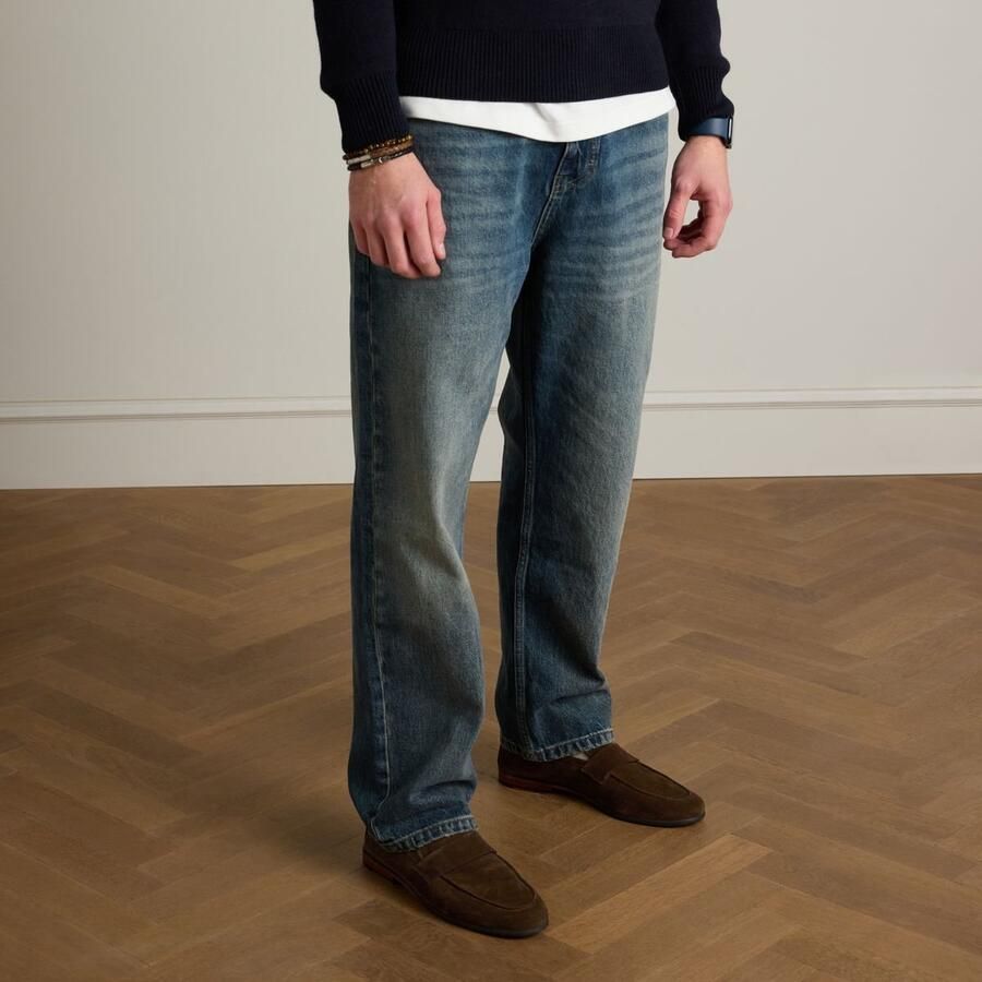 Manfield Heren Bruine suède loafers