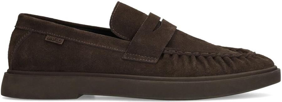 Manfield Heren Bruine suède loafers