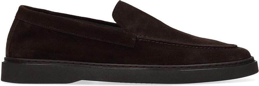 Manfield Heren Bruine suède loafers