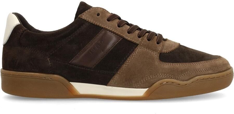 Manfield Heren Bruine suède sneakers