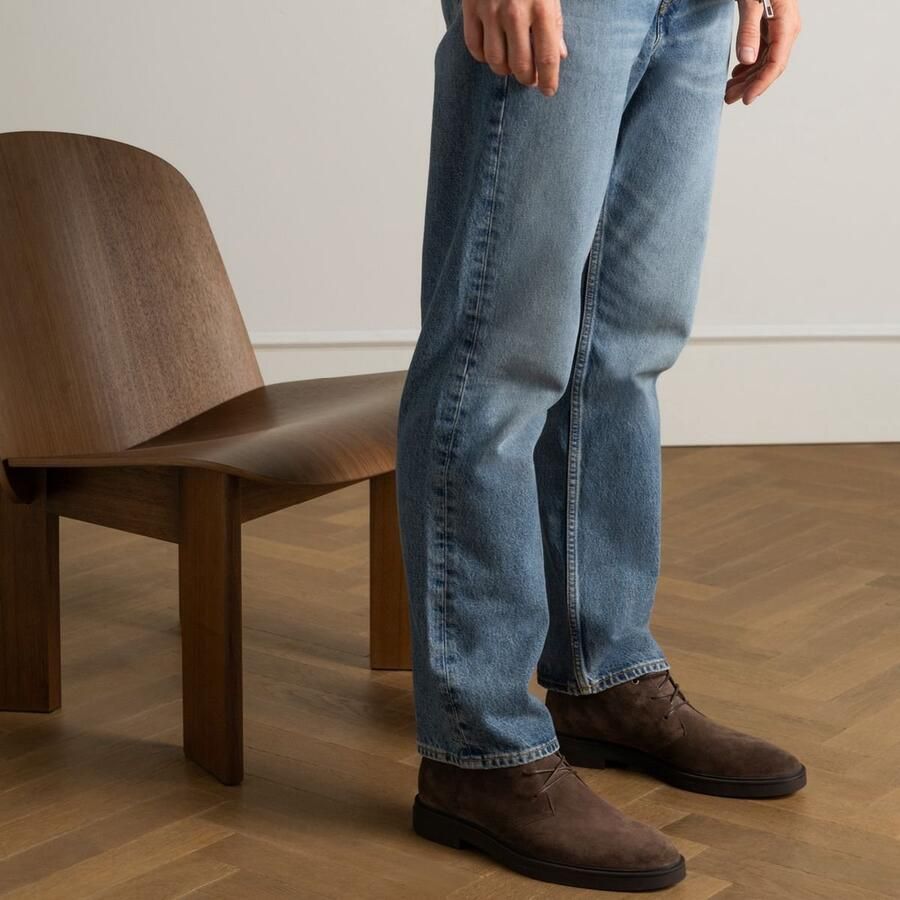 Manfield Heren Bruine suède veterboots