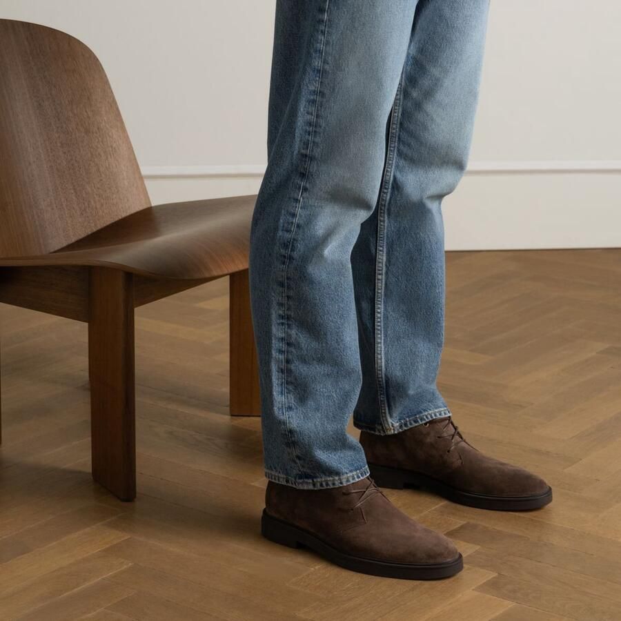 Manfield Heren Bruine suède veterboots