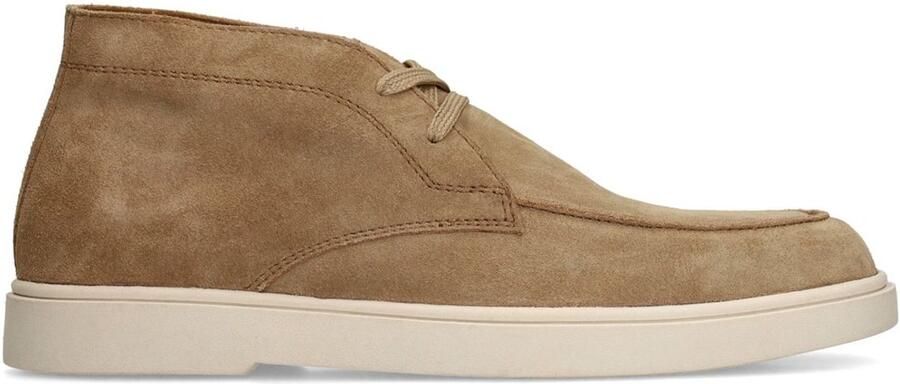 Manfield Heren Bruine suède veterschoenen